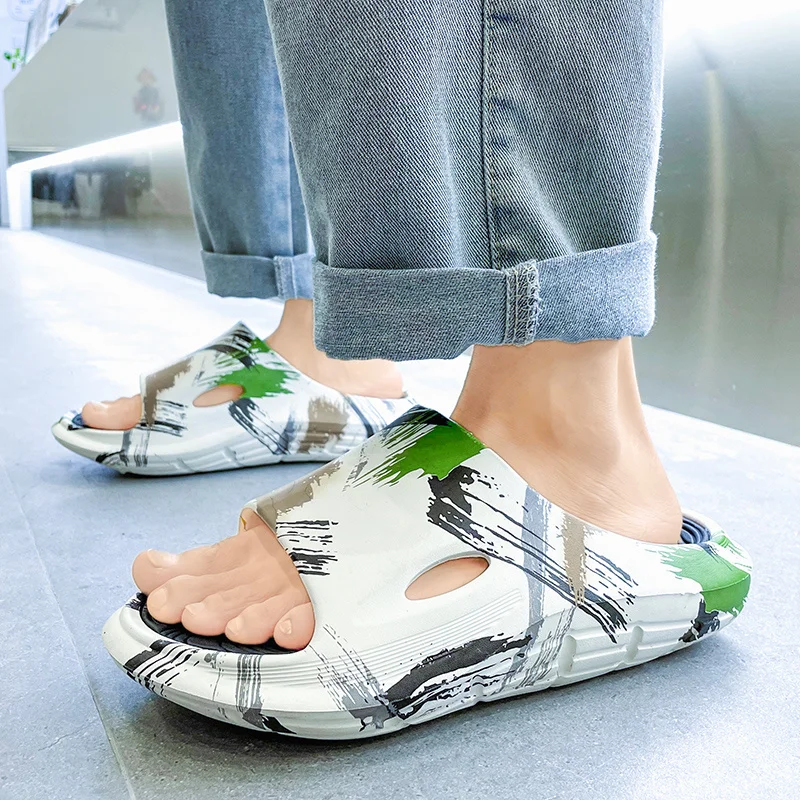 Meeste Cloud Slides paks tallaga suvised rannabasseinisandaalid meestele Magamistoa dušš Vannitoa sussid Kerged_voghion.com