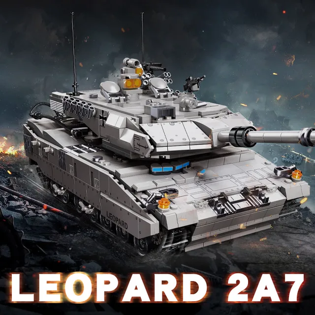 GULO GULO Leopard 2A7 Building Blocks Set: A German Military Weapon Bricks Set for Boys