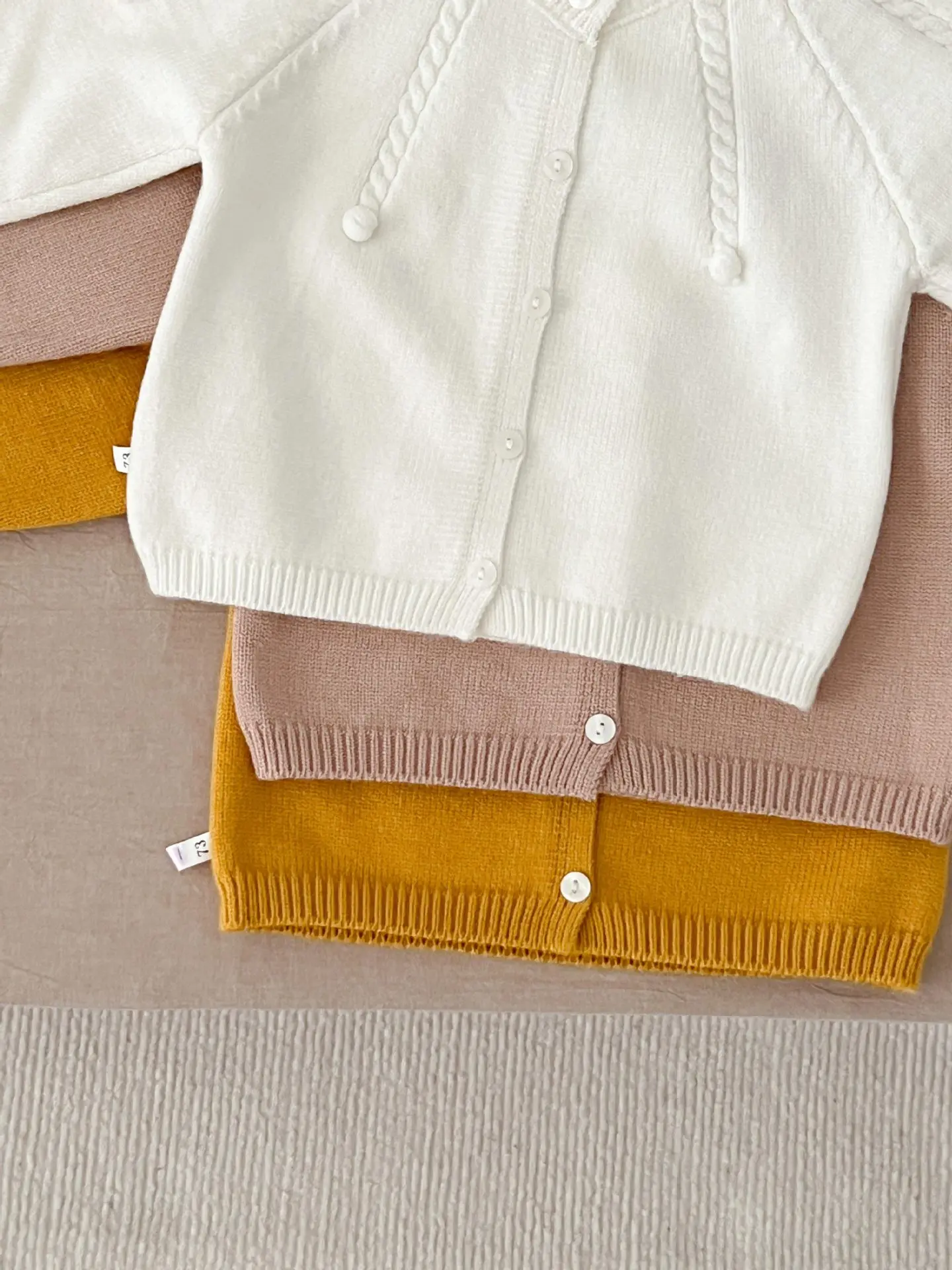 Spring And Autumn Newborn Infant Baby Boys And Girls Knitted Cardigan Solid Color Overcoat Kids Fashion Baby Clothing