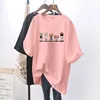 Maternity Nursing Shirt Short Sleeve Nursing Top Women's Pregnancy Cartoons Breastfeeding Tee Casual Side Ruched Ropa Embarazada 6