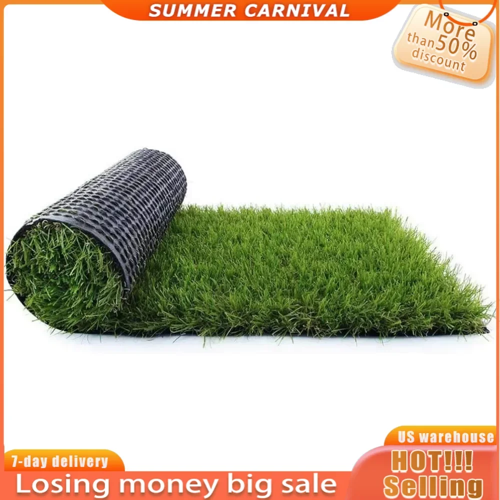 

fake Grass ,6FTX10FT Indoor/Outdoor Rug Synthetic Lawn Carpet,Faux Grass Landscape for Décor,Astroturf forwith Drain Holes