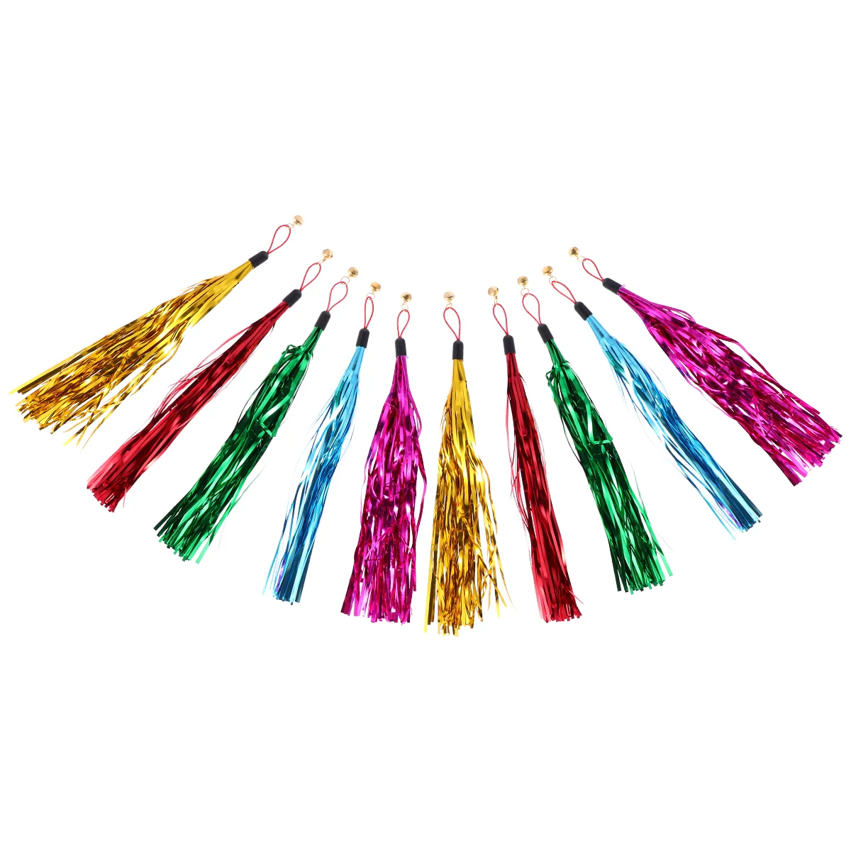 

Chat Cat Cat Toy Cat 5Pcs Cat Teaser Toy Cat Stick Metallic Foil Tinsel Tissue Fringe Tassels Garlands Pendant Bell