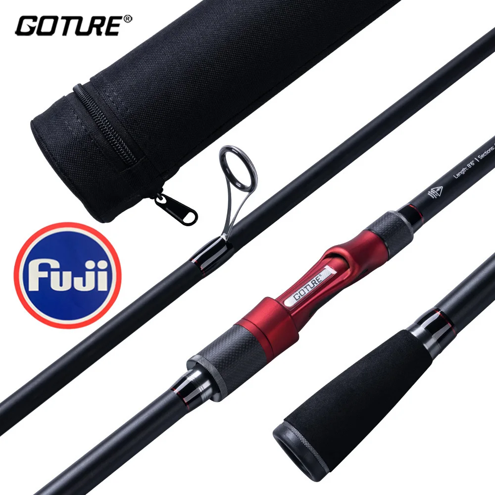 Goture WARRIOR Spinning Casting Fishing Rods Carbon Fiber 4 Sections