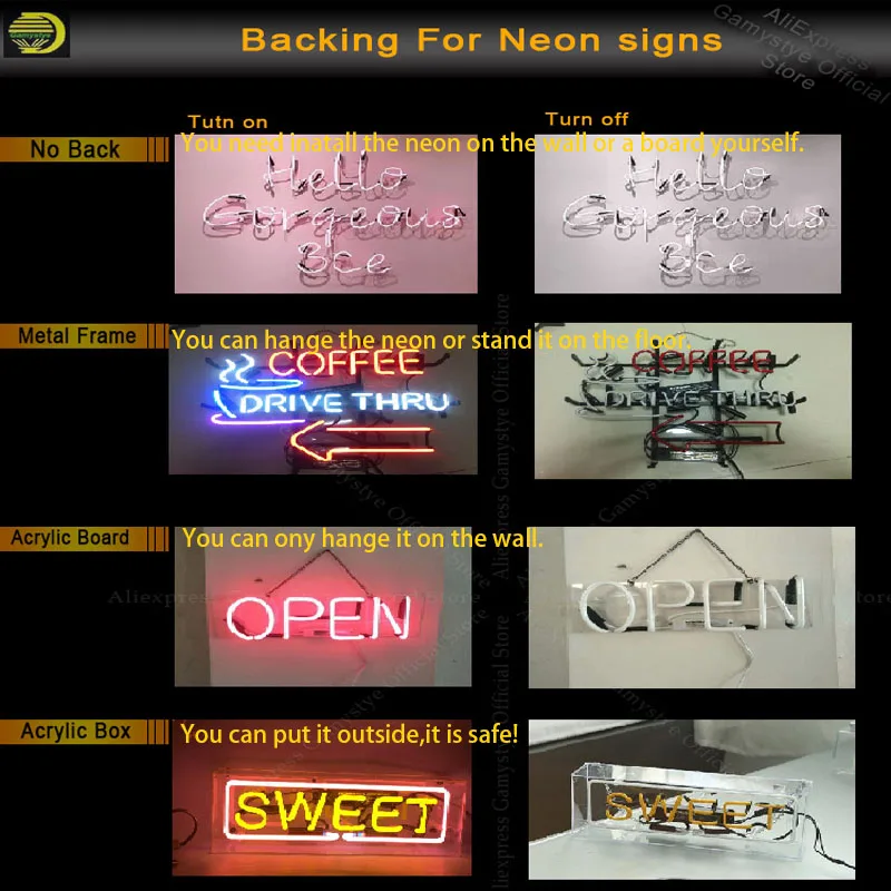 Neon Sign MOPA Garage Neon ACCESSORIES Handcrafted REAL glass tubes Gas Car advertise sign for wall window decorate Iconic Sign images - 6