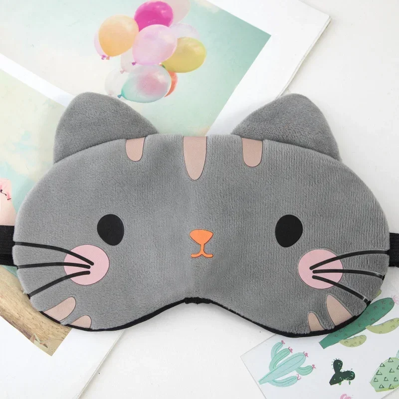 Sleeping Mask Sleeping Blindfold Soft Plush Eye Masks Cute Cat Eye Cover Plush Mask Eyepatch Nap Health Eye Cover 3