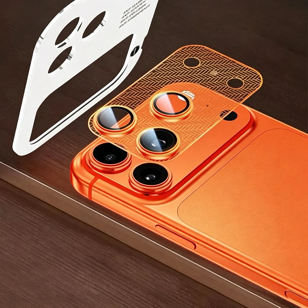 Premium Camera Lens Protector with Metal Mesh and Case Ring - Full Cover Glass with AR & AF Protection