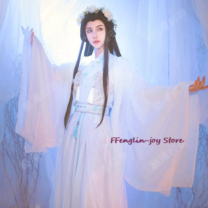 Tian Guan Ci Fu Xie Lian Cosplay Costume Wigs Bamboo Hat Chu Wanning HanFu  Halloween Costumes Heaven Official\'s Blessing Hat