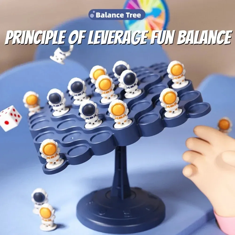 Juego De Mesa Balance Tree Astronaut – Árbol De Equilibrio Con 48 Astronautas, Dados Y Base, Divertido Desafío Familiar Para Niños Y Adultos, Desarrolla Coordinación