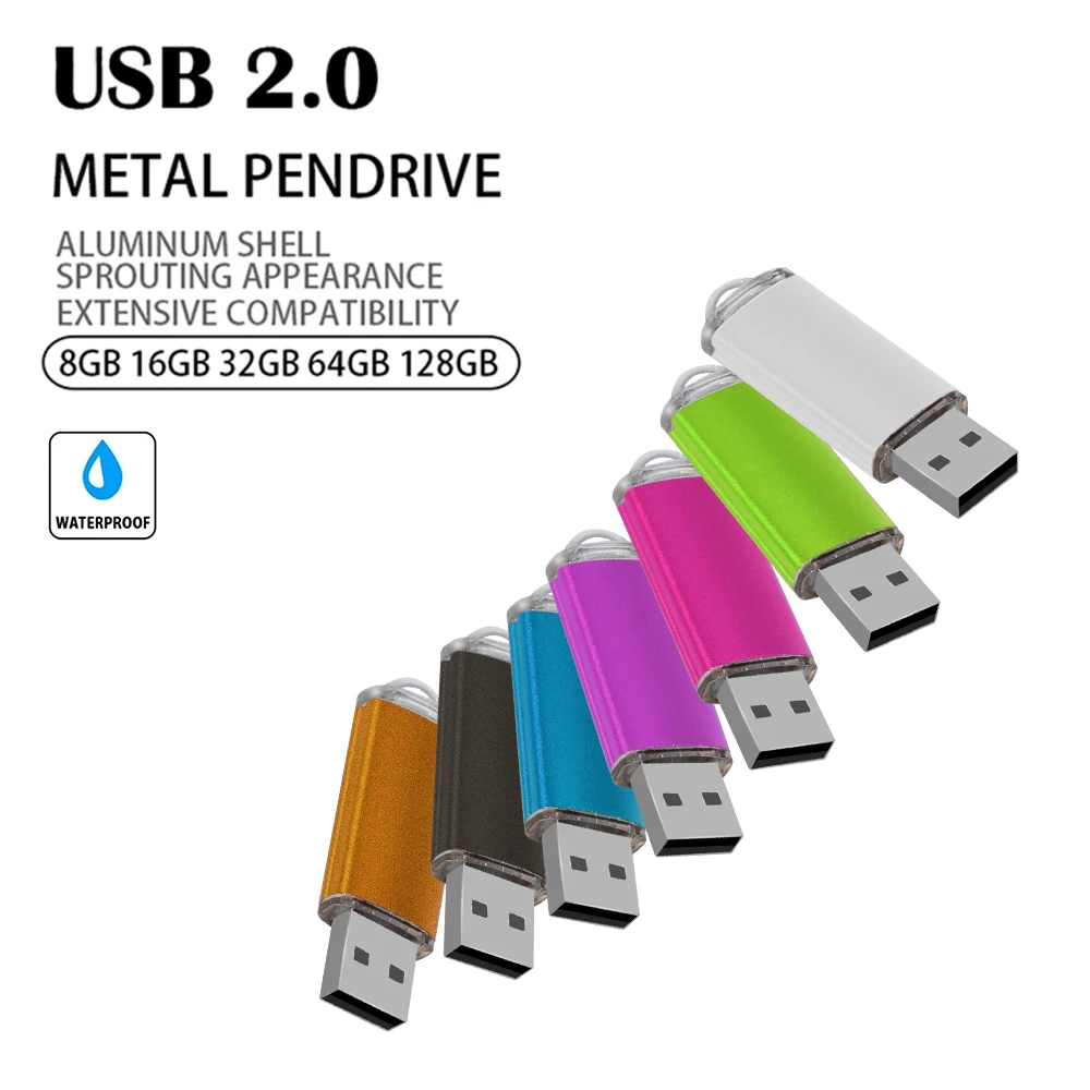 Металлический USB флеш-накопитель 128 ГБ 64 32 16 8 4 Гб флешка Мб 512 МБ 2 0 | Компьютеры и