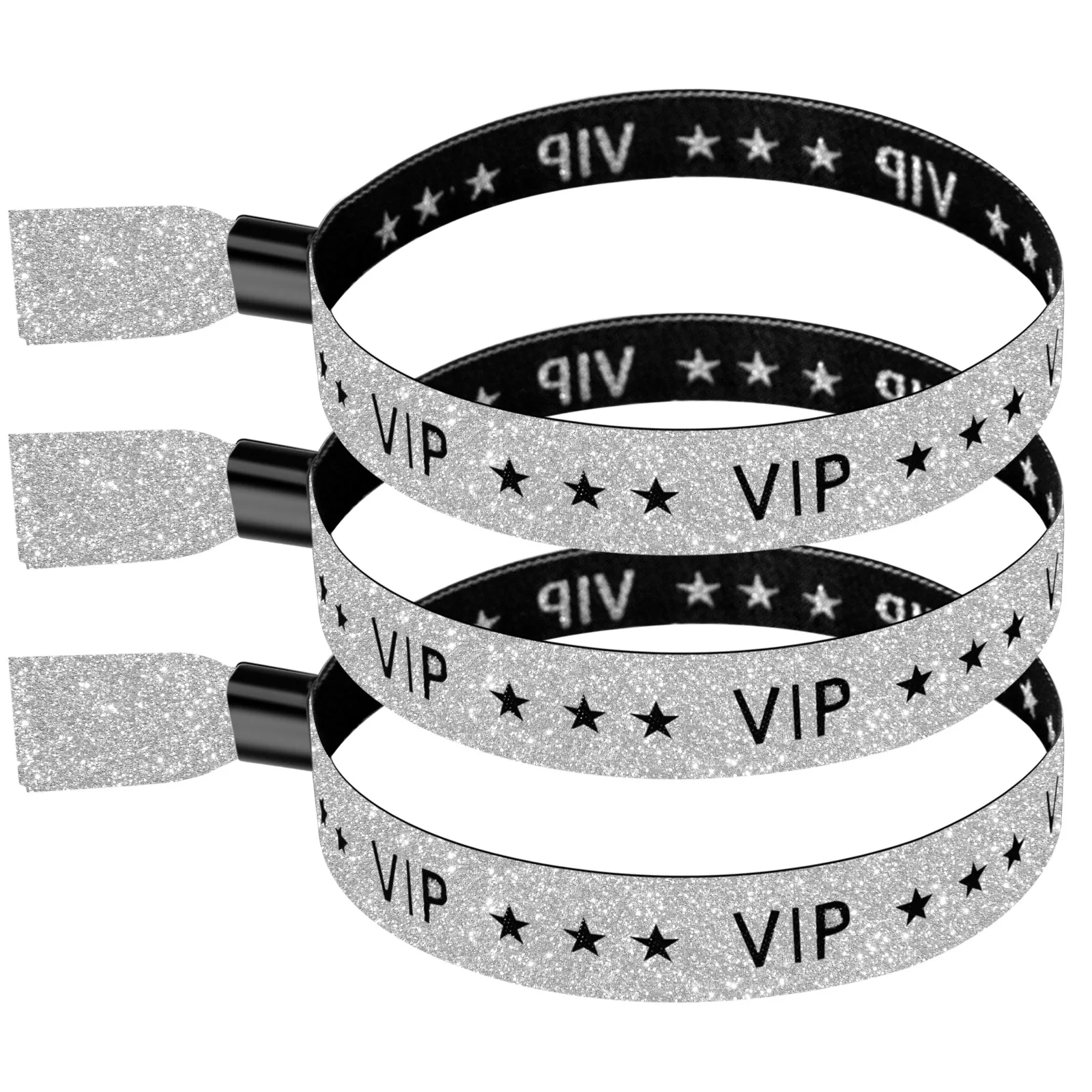 50 Bracelets VIP En Tissu Doré - Bracelets D'entrée Ajustables Pour événements Et Fêtes