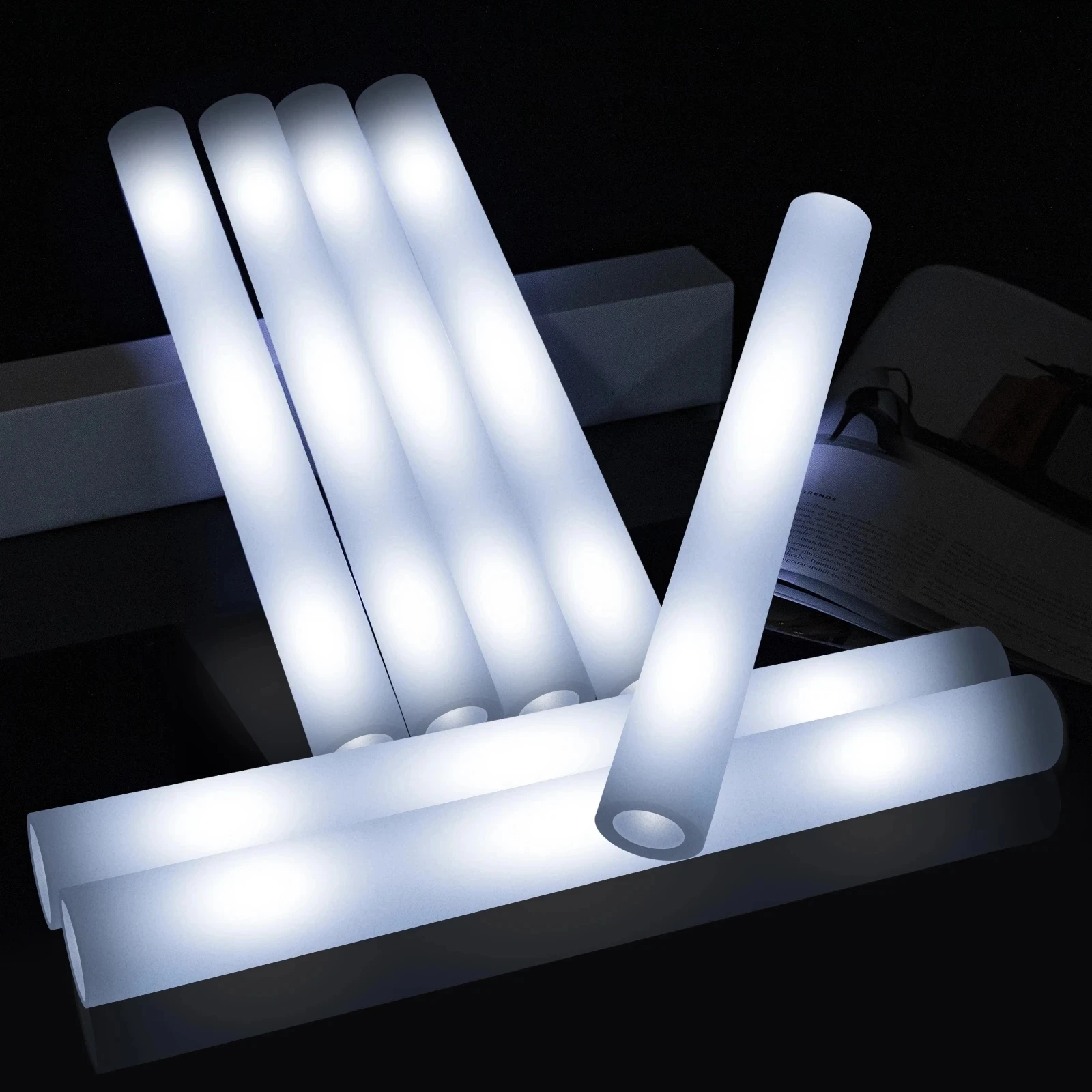 LED Foam Sticks 48cm 10/20pcs 3 Modes Flashing Glow in the Dark Party Supplies