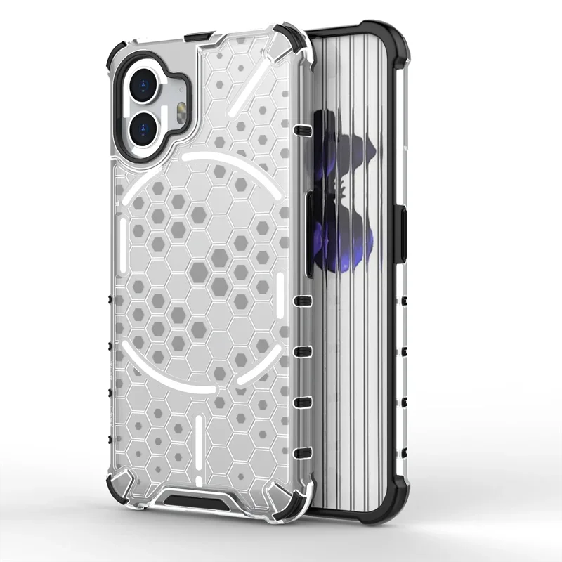 Luxury Transparent Shockproof Armor Case with Hard PC Back Cover