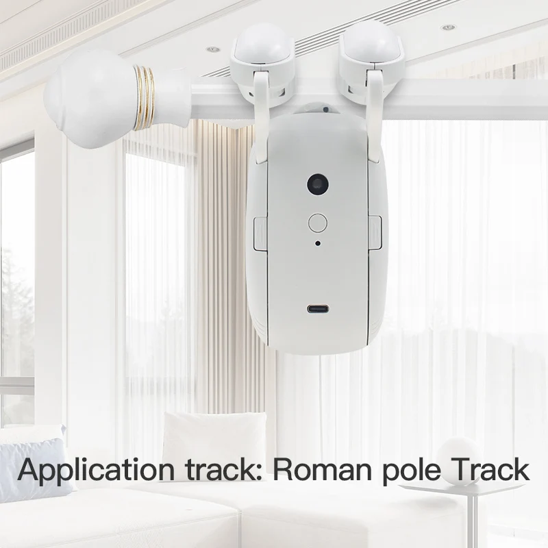 Electric Curtain Robot, Smart Curtains Opener Alexa, Control by  Alexa/Google Home/Tuya APP/Smart Home Life WiFi Motorized Curtain Motor,  Light Sensor Control, Open Curtains from the Center 