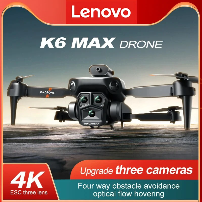Lenovo K6 Mini Drone 4K Professinal Three Cameras Wide Angle Optical Flow Localization Four-way Obstacle Avoidance RC Quadcopter 1