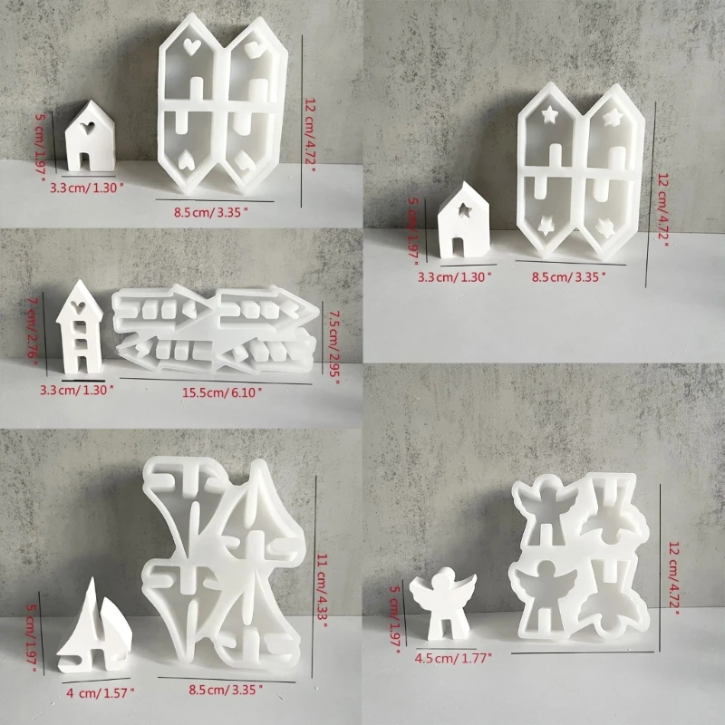스타 하우스 실리콘 금형 DIY 하트 하우스 양초 금형 수지 DIY 베이킹 금형