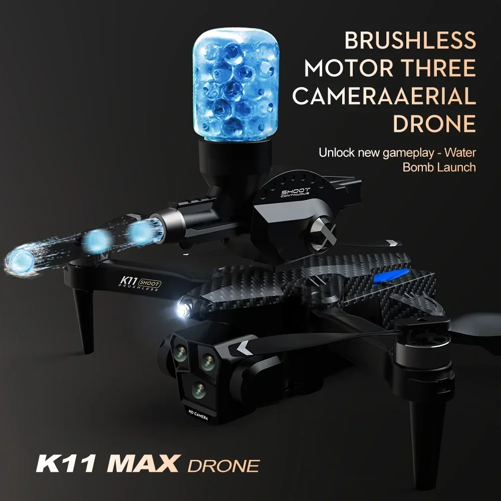 Drone Quadcopter New K11 Max Brushless Motor Mini Drone 8K Professinal 4K Three Camera Wide Angle Localization Obstacle Avoidance RC Quadcopter