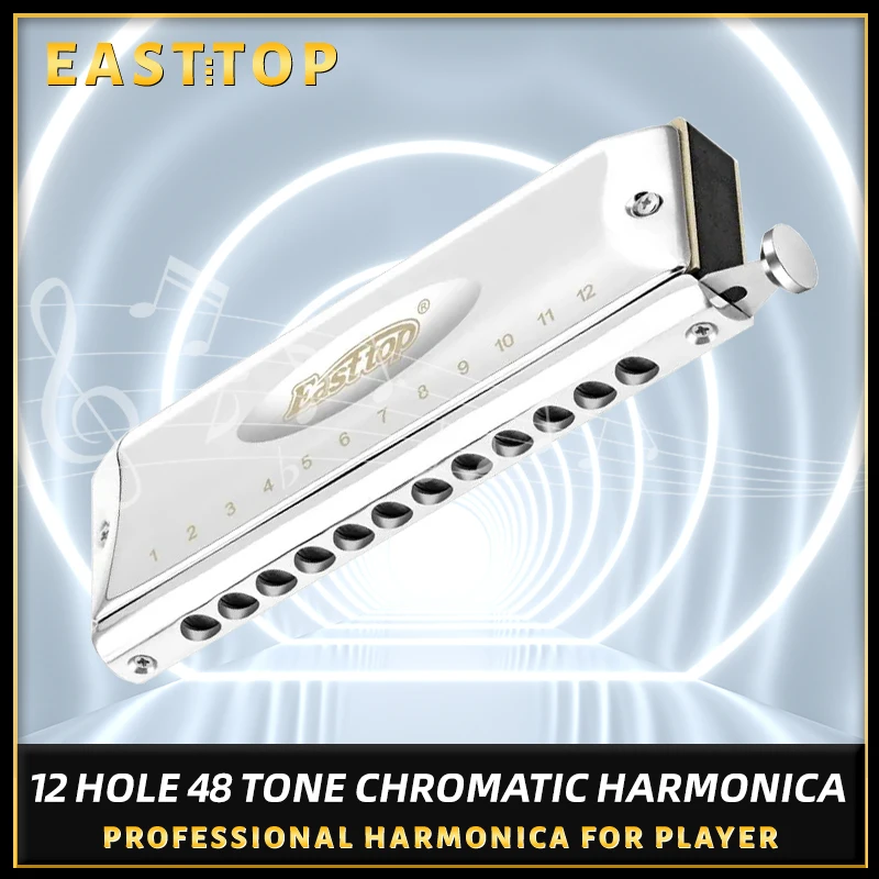 Easttop chromatique Harmonica adulte chromatique professionnel 12trous en  Do New