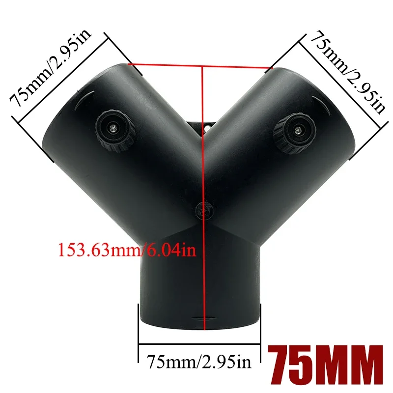 60mm 75mm 90mm Valve Flap Adjustable Car Air Diesel Heater Vent Ducting Y T Branch Splitter Exhaust Pipe Outlet Joiner Connector diesel heater exhaust pipe air diesel heater duct pipe air diesel heater diesel heater heater duct connector air heater exhaust connector car heater accessories