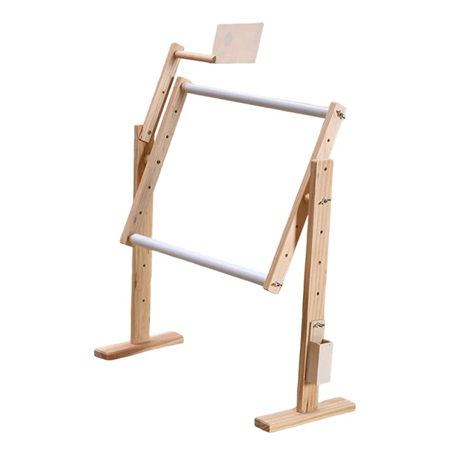 Adjustable Cross Stitch Frame Rack Tabletop Desktop Embroidery Stand Wood  DIY