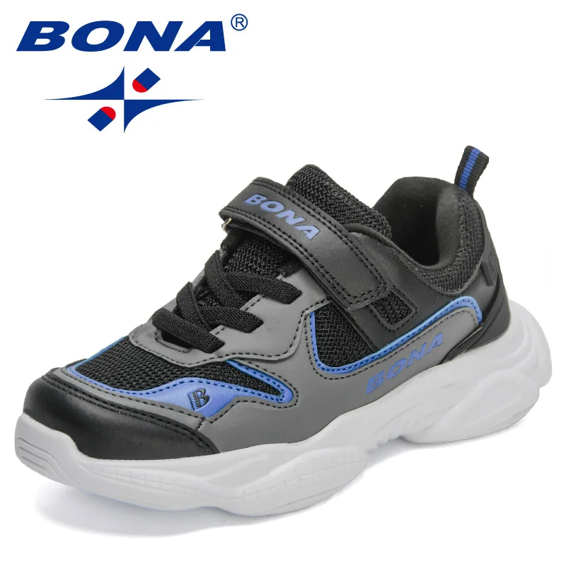 BONA 2022 New Designers Sneakers Kids Jogging Shoes For Boys Sports Shoes For Girls Casual Walking Shoes Children Running Shoes