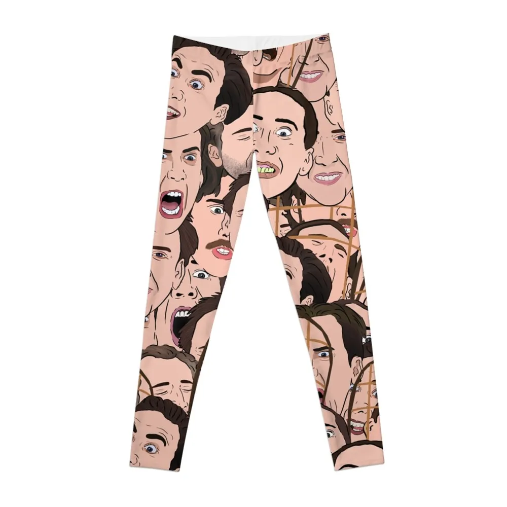 

Nicolas Cage All Over Leggings gym's clothing Women's gym Clothing fitness Womens Leggings