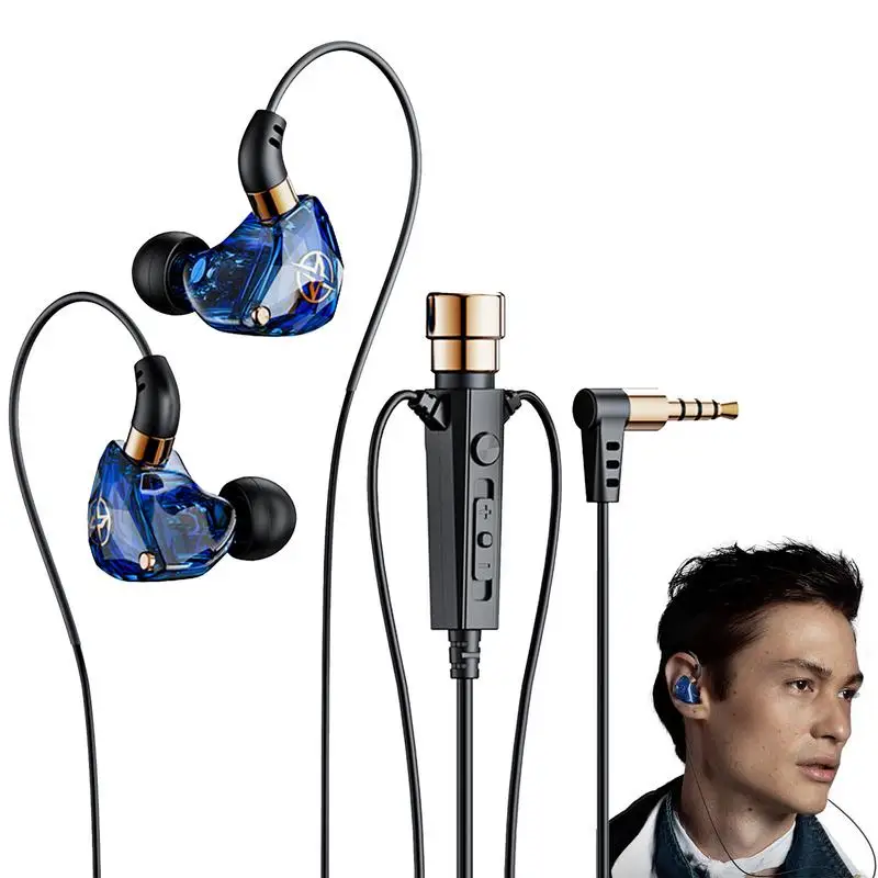 

In-Ear Headphones With Mic Wire In Ear Earphones With Dynamic HD Mic 3.5mm Jack Wire Earphone In Ear Earbud Headset With Over
