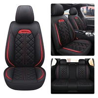 Housse de siège auto en cuir PU matelassé toutes saisons MH133 5 places, protection de siège imperméable, adaptable universellement aux berlines, SUV et pick-up. 1