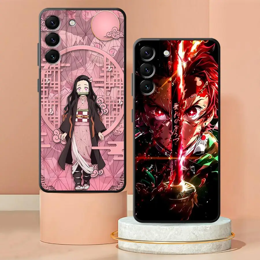 Hülle für Samsung Galaxy Note S8 20 Ultra 9 S9 10 Plus 8 S10 Schwarz Soft Phone Cover Anime D-Demon S-Slayer