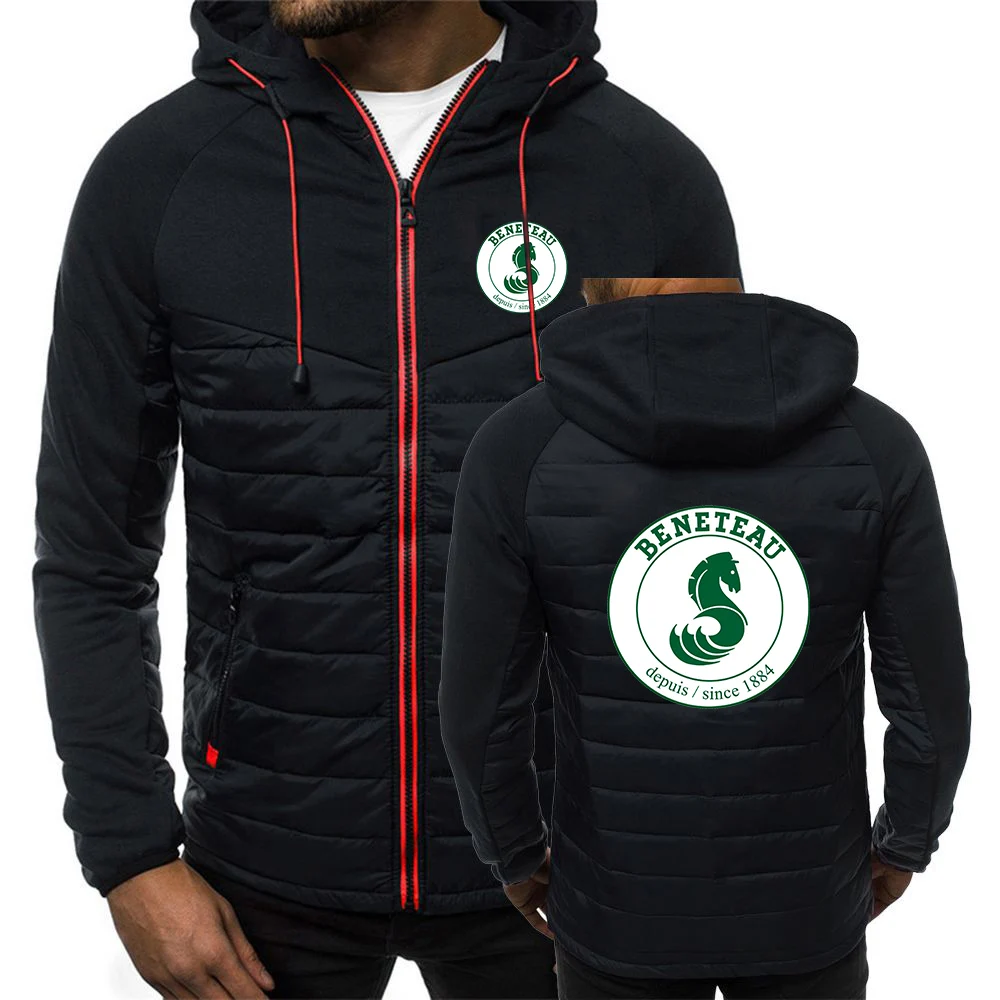 Cotton Padded Hooded Jacket Autumn Patchwork Coat