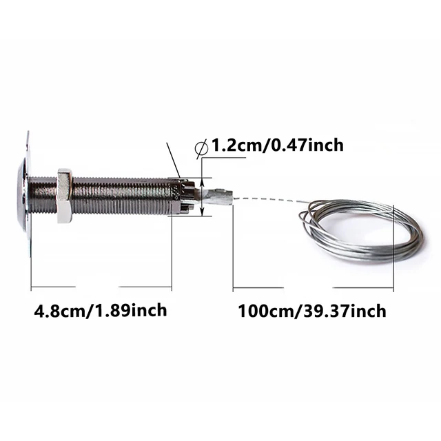 Garage Door Emergency Lock,Automatic Door,Garage Door Release Key, Emergency Key Release, Release Lock,1M or 2M Cable 4