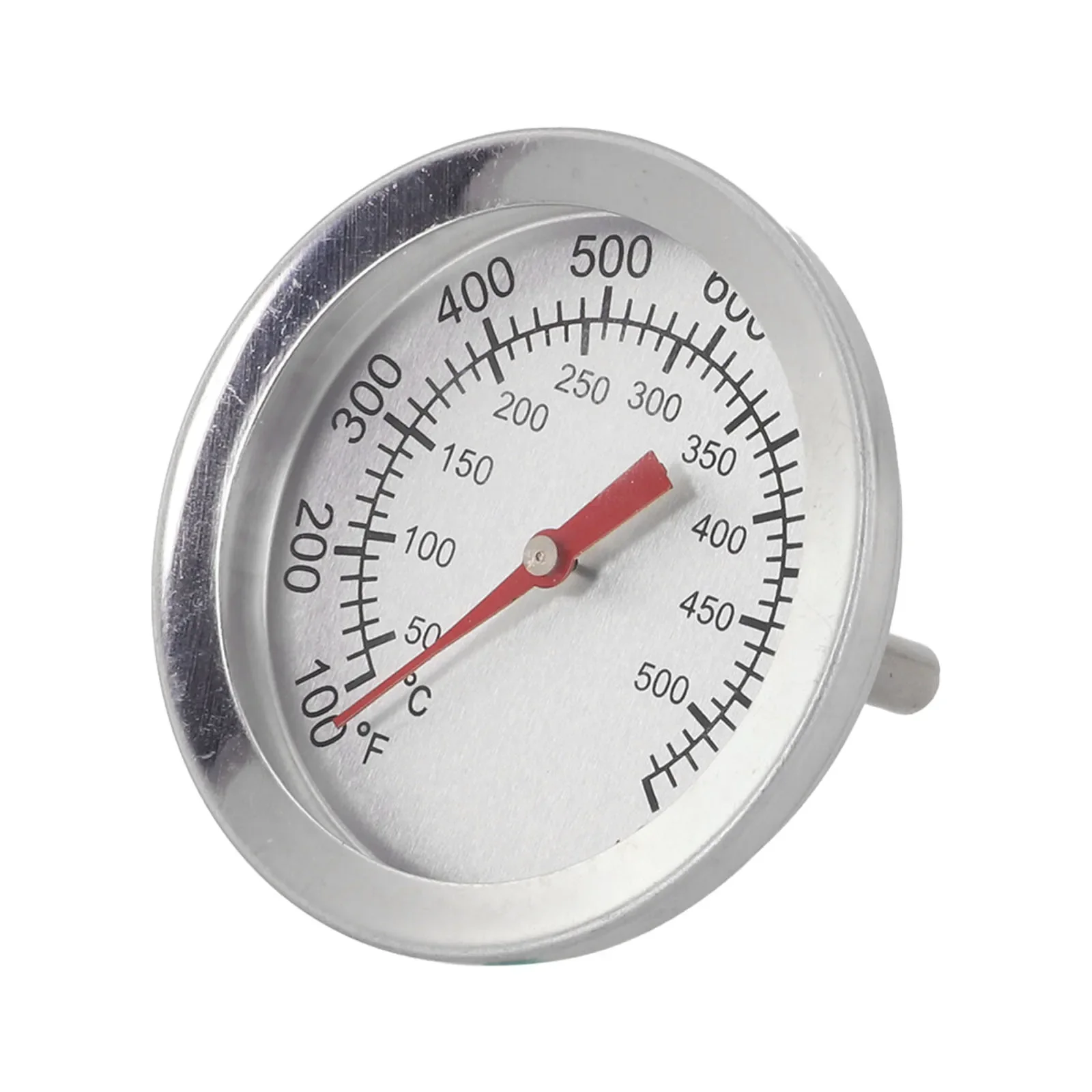 50-500℃ Grill Thermometer Silver Stainless Steel Double Scale Celsius&Fahrenheit For Grill Oven Panel Kitchen BBQ Accessories