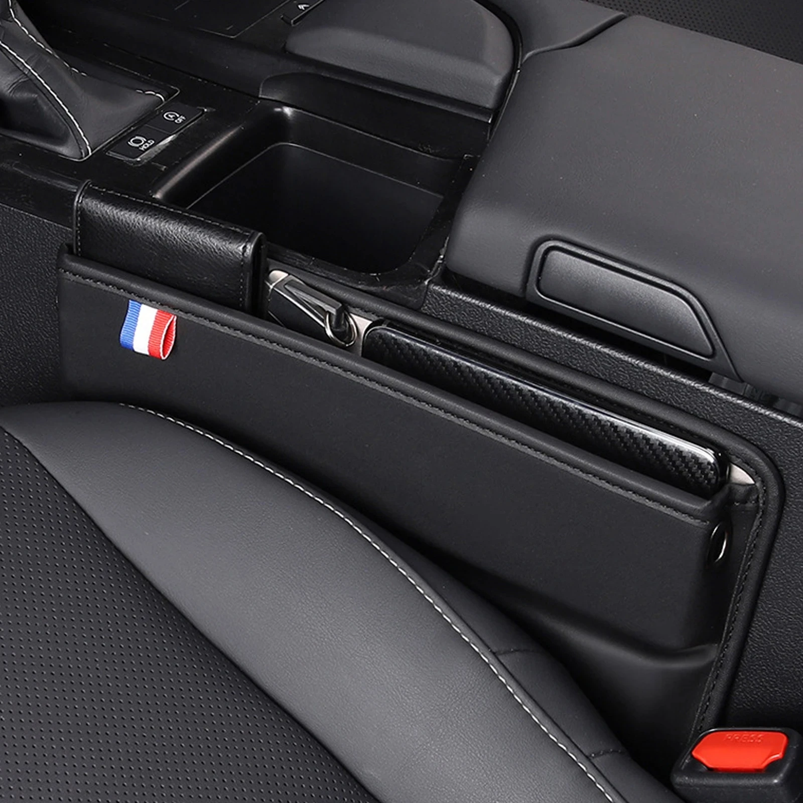 Luxury Car Seat Gap Filler Organizer Seat Side Storage Bag Center Console Storage Pocket Car Crevice Storage Box