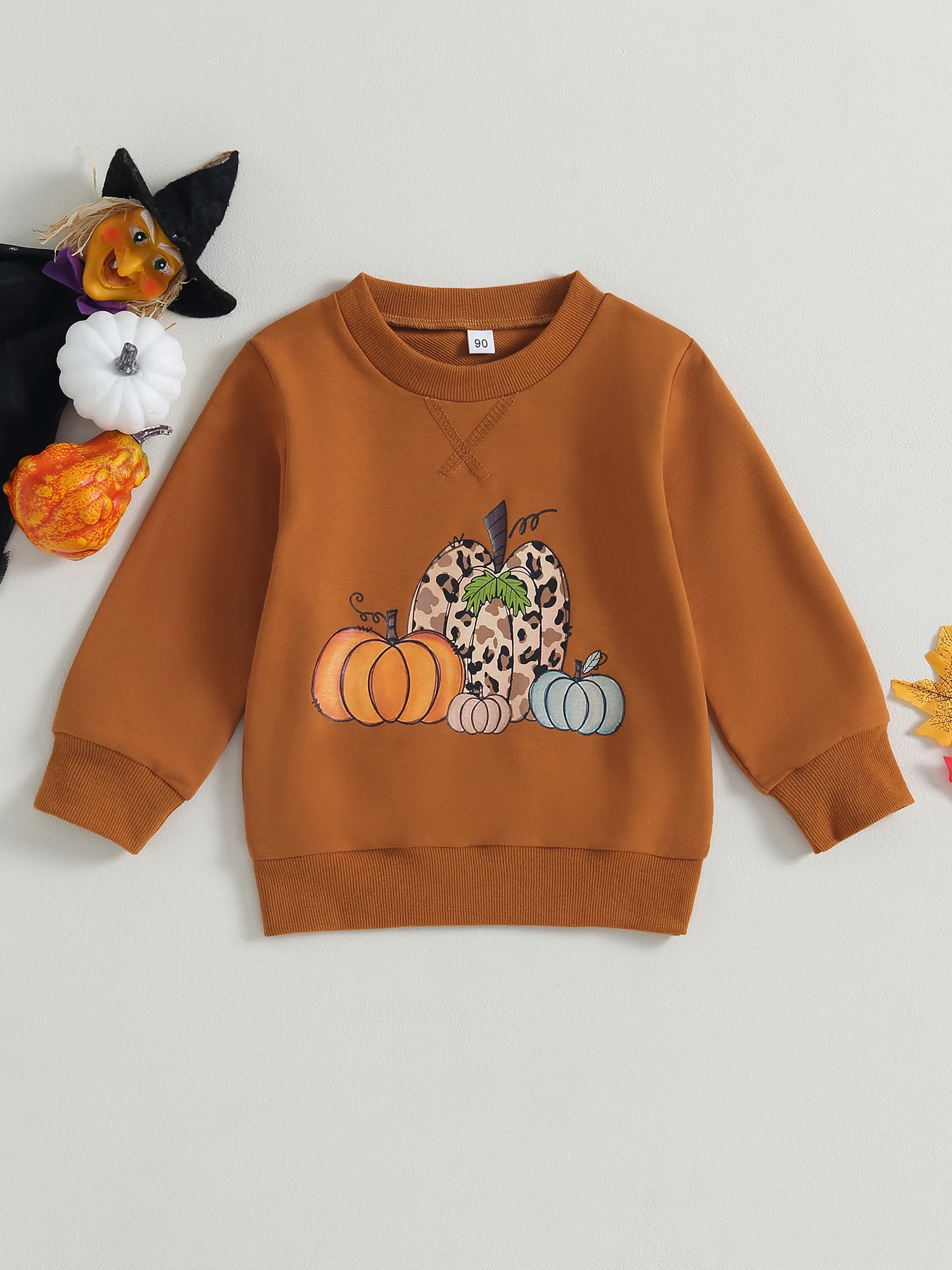 

Cute Infant Boy Halloween Ghost Hoodie Sweatshirt with Spooky Print Long Sleeve Pullover Top for Fall Costume