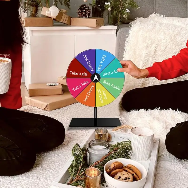 Prize Wheel Game Dry Erase Spin Wheel Spinner Color Roulette Heavy Duty Editable Spin Prizes Tabletop Prize