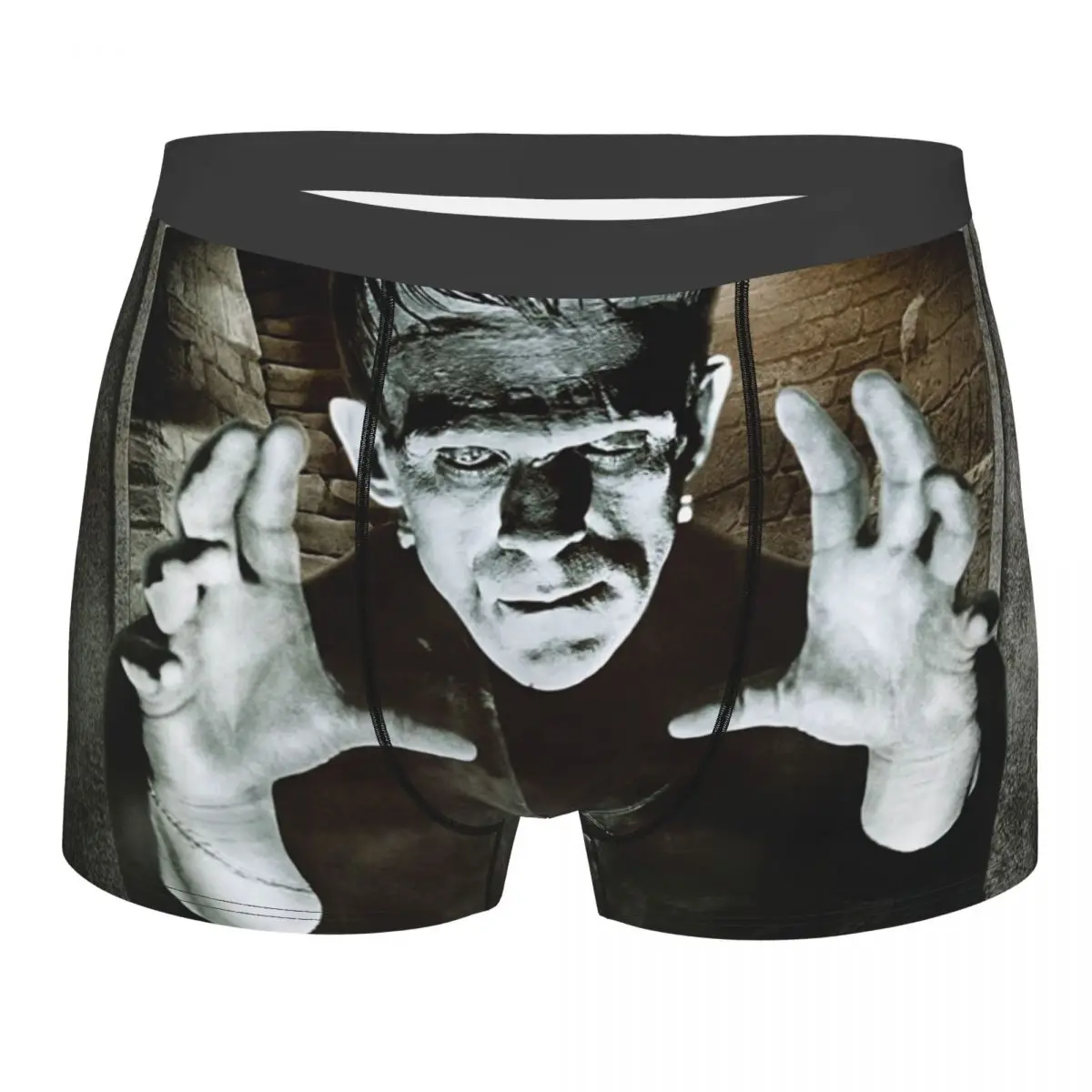 

Horror Film Frankenstein Monster Boxer Shorts For Homme 3D Print Underwear Panties Briefs Soft Underpants