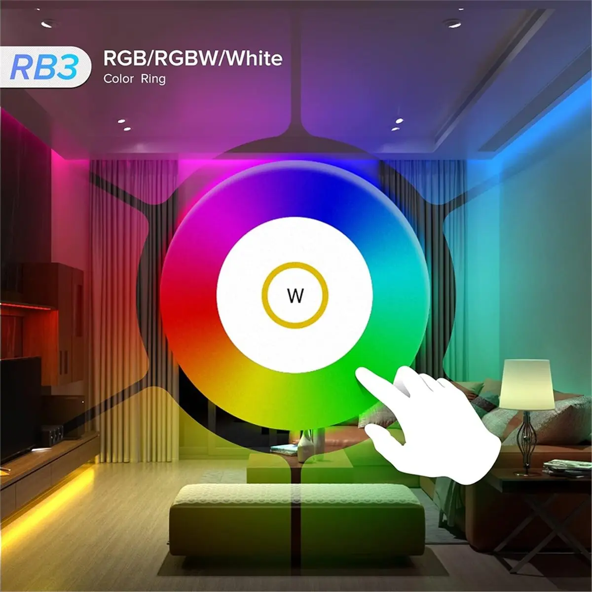 A10R RB3 2.4G 무선 터치 무선 주파수 리모컨 (RGB LED 스트립 조명 제어용)