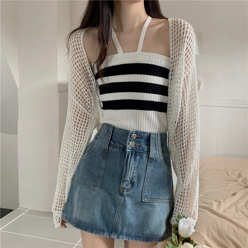 

Fall 2022 Women New Hot Selling Crop Top Sweater Cardigan Women Korean Fashion Netred Casual Knitted Tops Dropshipping Vy1201
