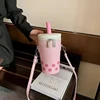 Personalized Bag for Women, Milk Tea Cup Shaped Bucket Bag, Crossbody Shoulder Bag, Kawaii Bubble Tea Boba Milk Handbag, Trendy 1