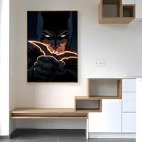 ⁦بوستر جداري لشخصية باتمان بتصميم كرتوني | Cartoon Batman Art Print Poster Wall Decor⁩ - الصورة ⁦4⁩