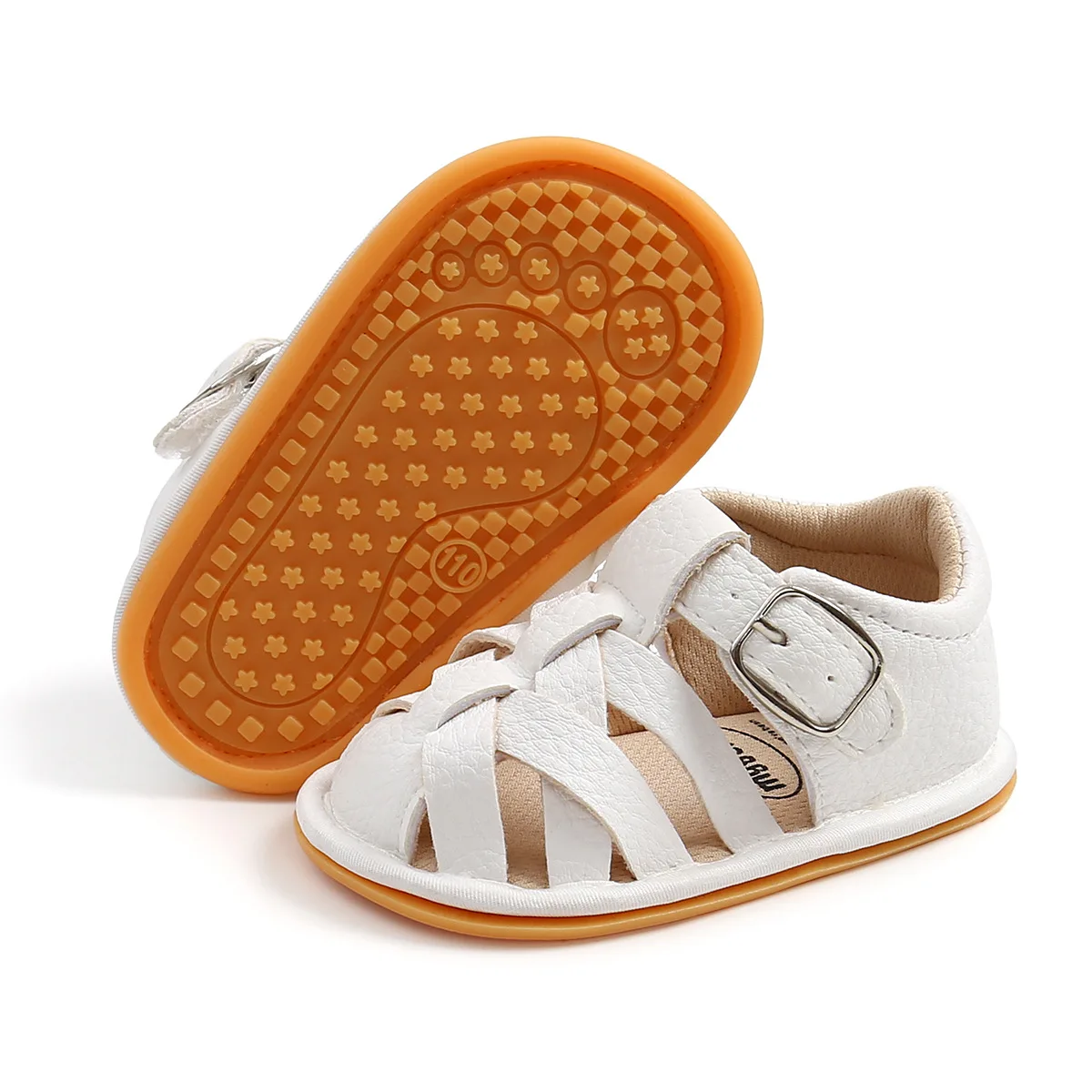 Summer New Baby Shoes Boys First Walking Infants Sandals Baby Shoes Prewalkers Pu Leather Clogs Flats Solid Color