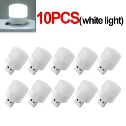 Mini USB Warm White Eye Protection Reading Light - LED Night Lamp (10PCS White)