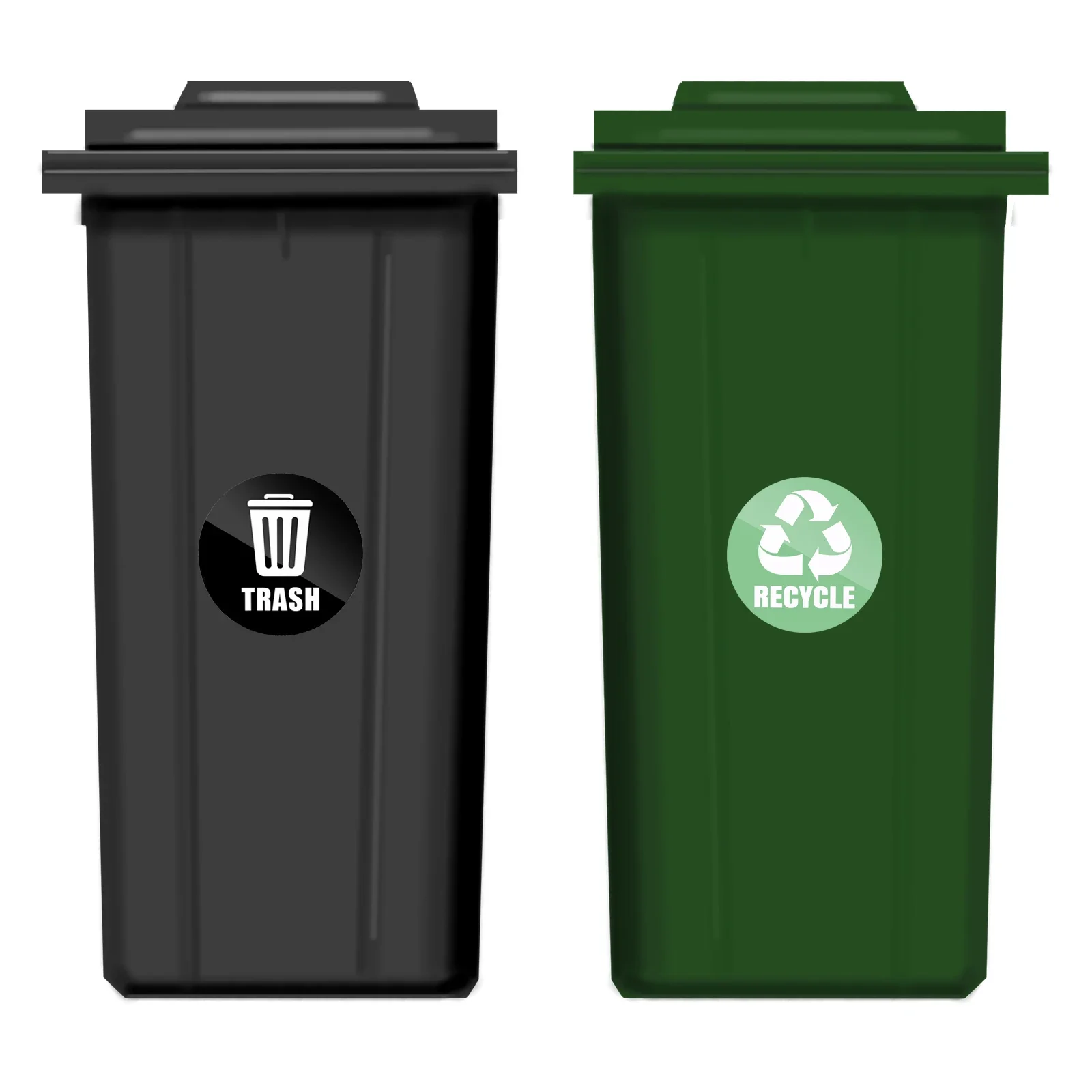 6pcs Recycle Bin Stickers – Fade-Resistant, Self-Adhesive Labels For Bottles & Cans, Waterproof For Kitchen/Office