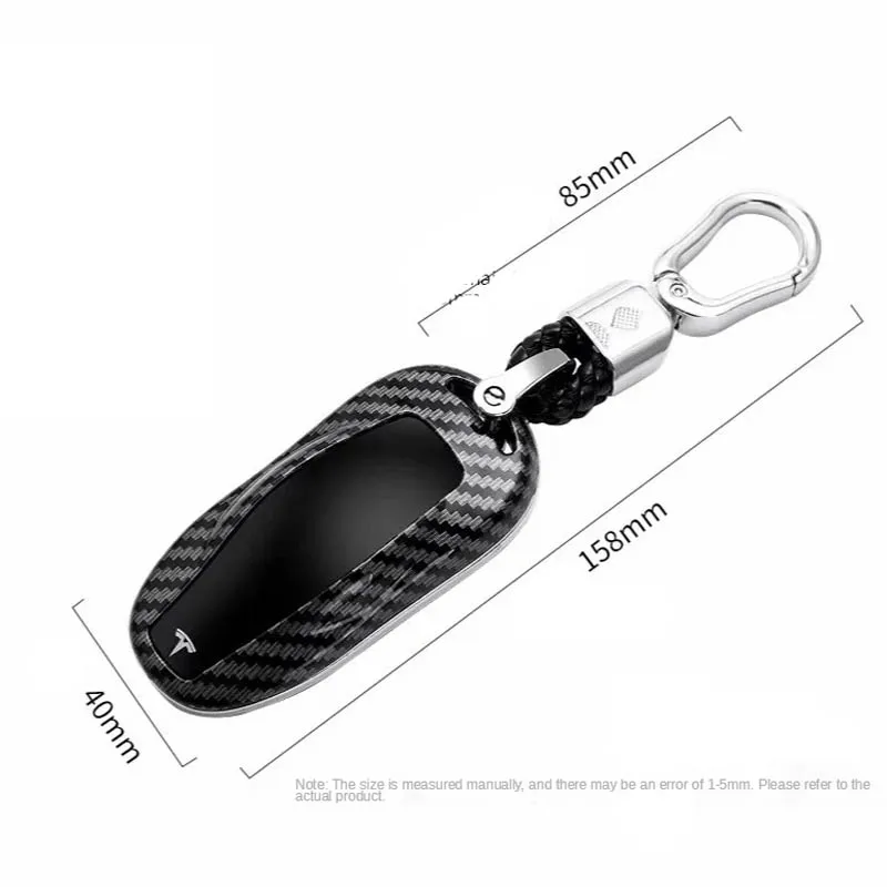 Custodia per chiave Auto in fibra di carbonio Shell per Tesla Model X Y Holder telecomando Fob portachiavi ABS accessori Auto protettivi - S4f33fb085b4245b88906c03ef83110d7U
