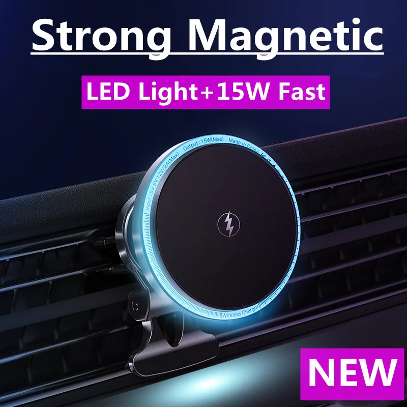 NEW Wireless Charger Car Air Vent Stand Phone Holder 15W Fast