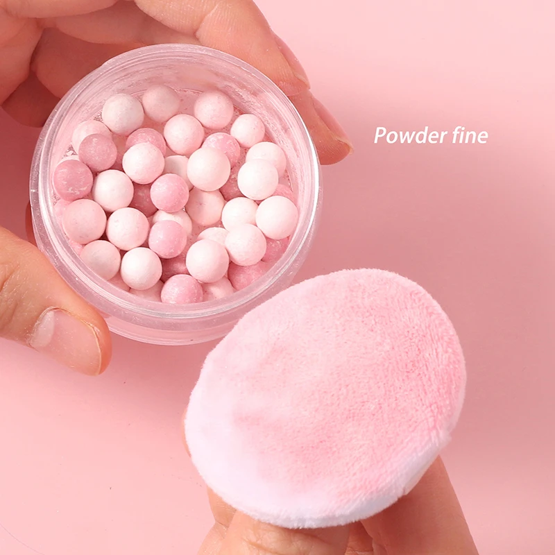 Oil Control Pressed Loose Powder Balls Bronzer Natural Brighten Waterproof Nude Setting Translucent Powder Korean Makeup