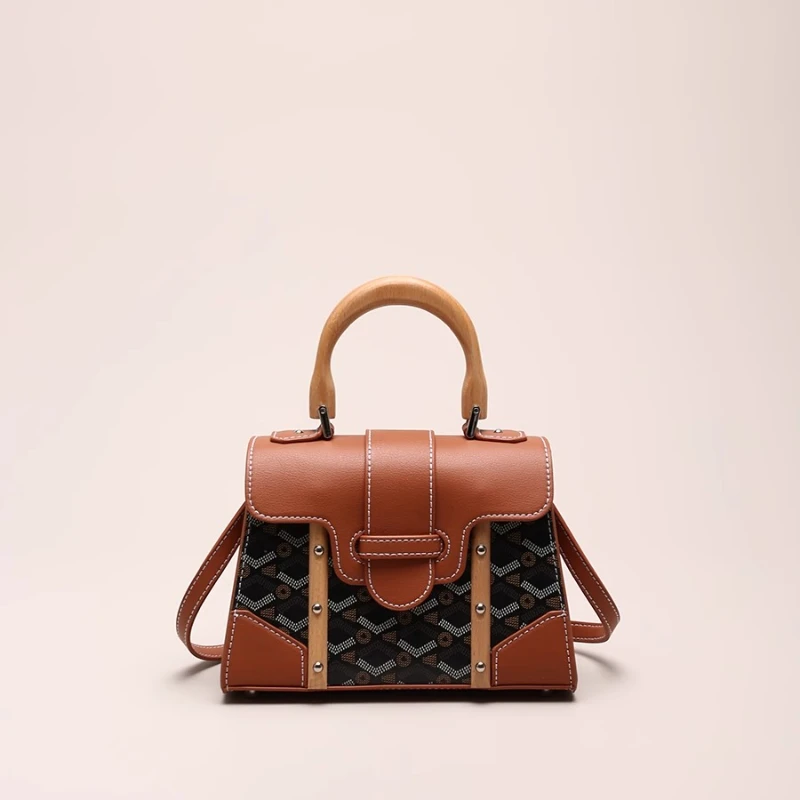 حقيبة يد كلاسيكية وفاخرة على شكل أسنان الكلب مع تص...