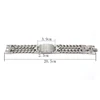 Chinese Meanings Unisex Wide Silver Color Chain Bracelet Bangle Stainless Steel Words ID Bracelet For Women Men 2