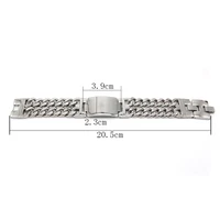 Chinese Meanings Unisex Wide Silver Color Chain Bracelet Bangle Stainless Steel Words ID Bracelet For Women Men 2