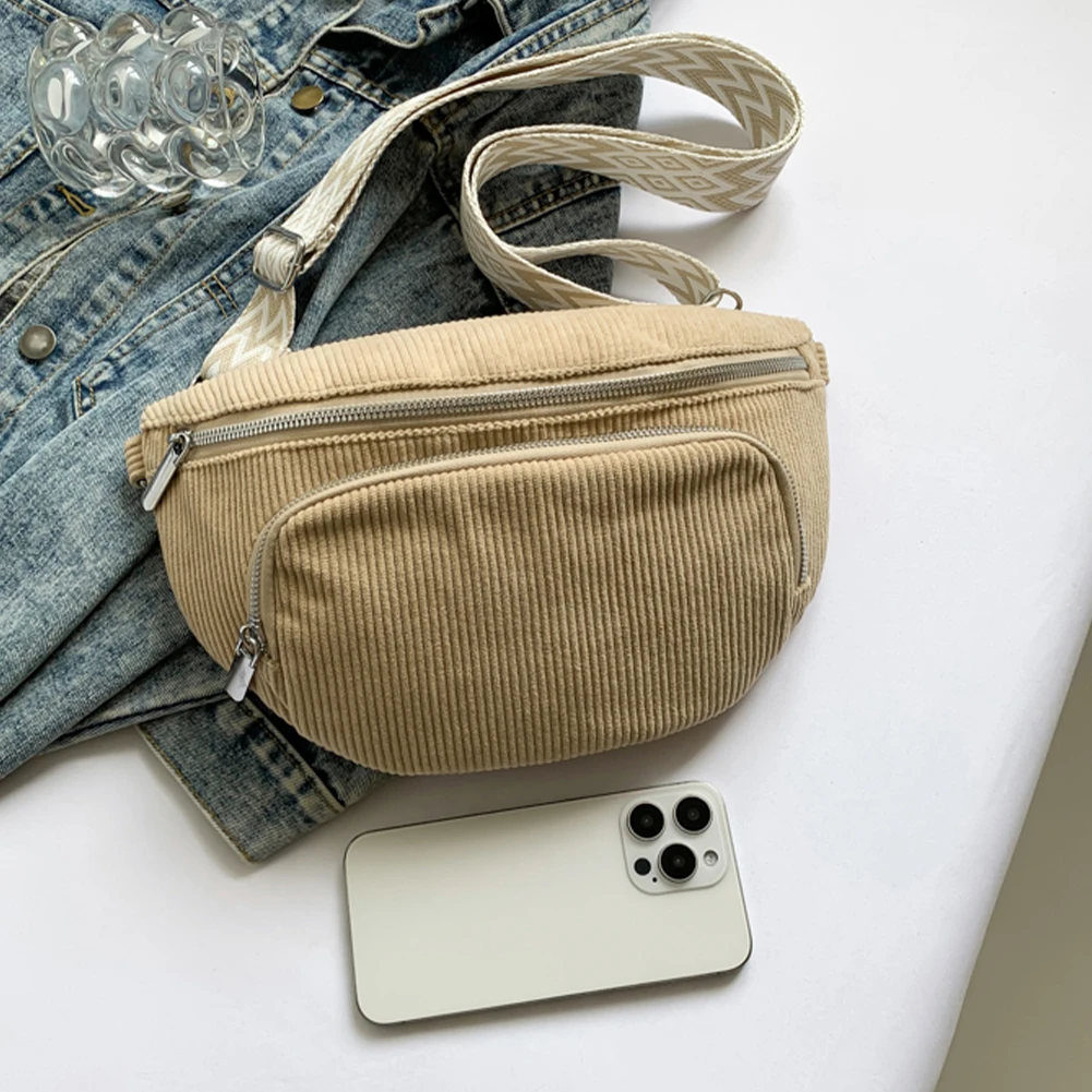 Lässige Cord Gürtel taschen für Frauen Mode Gürtel tasche weibliche Banane Hüft taschen Hüft tasche Multi-Taschen Brusttasche Umhängetaschen – Detail 19