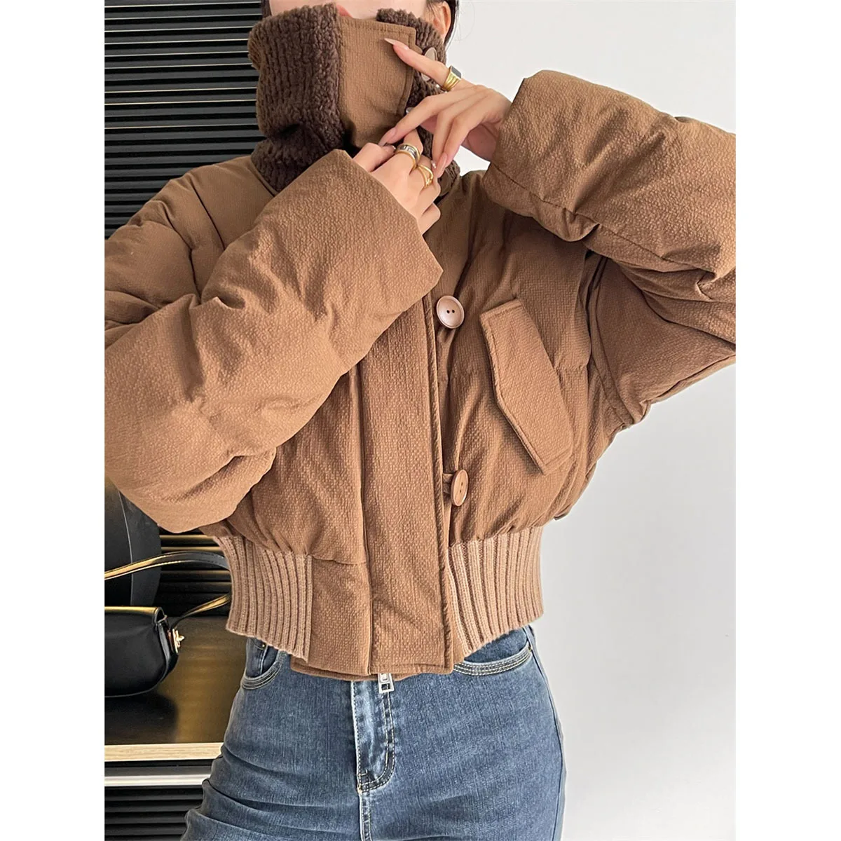

LTAKE 2022 WINTER WOMENS WHITE DUCK DOWN COATS SHORT